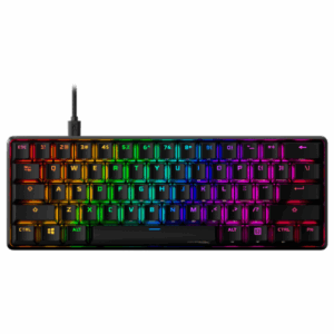 HyperX Alloy Origins 60 RGB Teclado Mecánico Switch Red, Anti-Ghosting, Inglés, Negro - Imagen 1