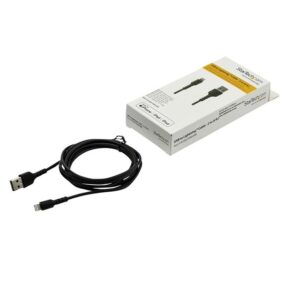 Cable de 2m USB a Lightning - Certificado MFi - Negro - StarTech - Imagen 1