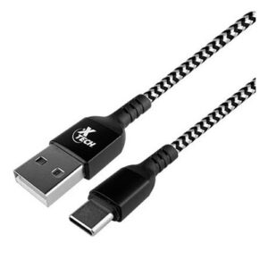 Cable Xtech XTC-366 de USB-A a micro-USB (1.8 Metros, Trenzado, Negro/Blanco) - Imagen 3