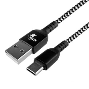 Cable Xtech XTC-511 USB-C a USB-A (1.8 Metros, Negro/Blanco) - Imagen 3