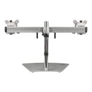 Base Soporte Startech para 2 Monitores de hasta 24“ (Horizontal, VESA, Plateado) - Imagen 2