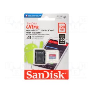 MicroSD SanDisk Ultra 128GB, UHS-I U1, Class10 A1, con Adaptador SD - Imagen 1