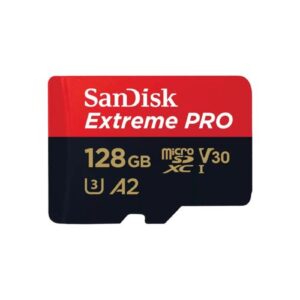 MicroSD SanDisk Extreme Pro 128GB, A2, U3, V30, Clase 10, Con Adaptador SD