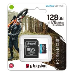MicroSD Kingston Canvas Go Plus 128GB, Clase 10, UHS-I, U3, V30, A2, 90Mb/s Escritura - Imagen 3