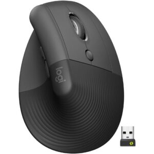 Mouse Ergonómico Logitech Lift, 6 Botones, 4000DPI, Bluetooth, Diestro, Graphite/Black