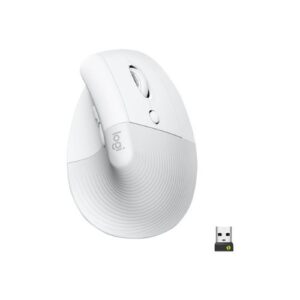 Mouse Ergonómico Logitech Lift, 6 Botones, 4000DPI, Bluetooth, White/Pale Grey - Imagen 1
