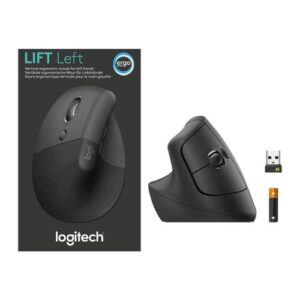 Mouse Ergonómico Logitech Lift, 6 Botones, 4000DPI, Bluetooth, Zurdo, Graphite/Black - Imagen 1