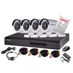 Kit DVR + 4 Cámaras Bullet Hikvision 4 Canales (720p, HDD 1TB, 1U, H.265 Pro+) - Imagen 3