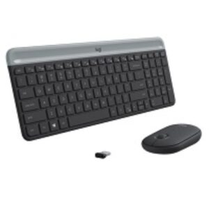 Kit Inalambrico teclado y mouse Logitech MK470 (Receptor USB, Grafito)