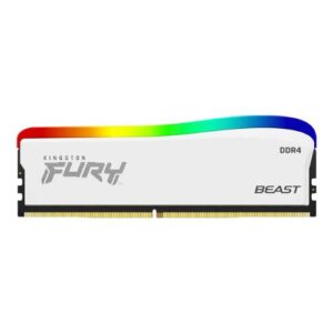 Memoria Ram Kingston Fury Beast RGB, DDR4, 8GB, 3200Mhz, Edicion Especial White - Imagen 1