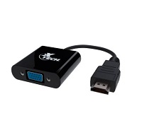 Adaptador Xtech de HDMI a VGA (1080p, 24cm, Negro)
