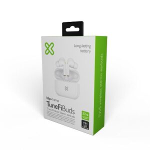 KlipX audifonos TWS TuneFiBuds 37hrs autonomia blanco - Imagen 3