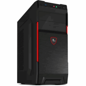 Xtech XTQ-214 Mid tower ATX 600 Watt black and red- USB/Audi - Imagen 1