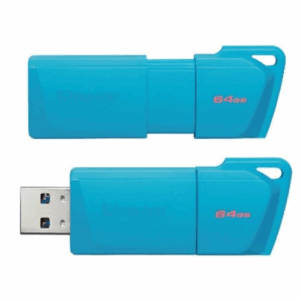 Pendrive Kingston DataTraveler Exodia M, 64GB, USB 3.2 Gen 1, Neon Aqua Blue