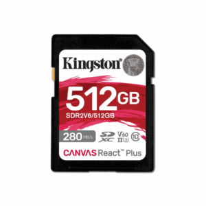 Kingston Technology Canvas React Plus 512 GB SDXC UHS-II Clase 10