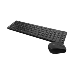KlipX Majestik Compact Duo KBK-510 - Kit Teclado y Mouse Inalámbrico, Compacto, Negro