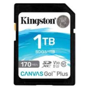Tarjeta SD Kingston Canvas Go! Plus de 1TB V30, UHS-I U3, Class10, Hasta 170 MB/s