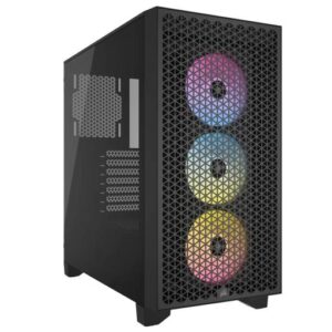 Gabinete Gamer Corsair Airflow 3000D RGB Airflow, Vidrio Templado, 3x AR120 RGB, 360mm, Negro, ATX