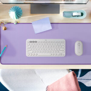 Mousepad Logitech Desk Mat Studio Series, 70x30cm, Espesor 2mm, Lavanda - Imagen 8