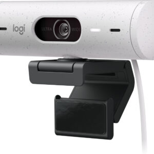 Logitech Cámara Web Brio 500, Full Hd 1080P, Micrófono Integrado, Usb-C, Blanco