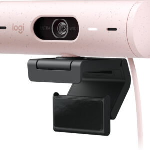 Cámara Web Logitech Brio 500 de 4 MP (Full HD, USB-C, Rosado)