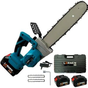 Motosierra Podadora Eléctrica, LERNEN, 12 Pulgadas + 2 Baterías