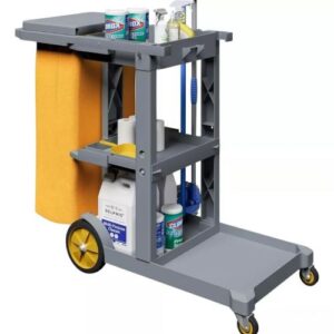 Carro de Aseo con Tapa y Bolsa 52x119x96cm MUNDO MAGIA Porta Útiles