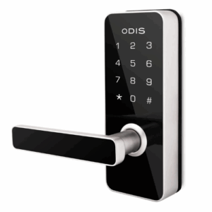 Cerradura digital ODIS 7700, manilla reversible, níquel