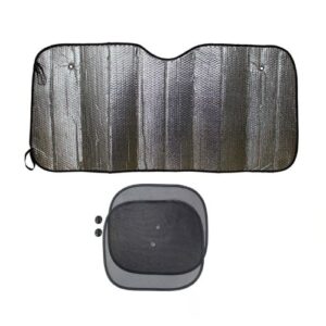 Combo parasol + sombrillas AUTOSTYLE polietileno 3 piezas plateado - Imagen 3