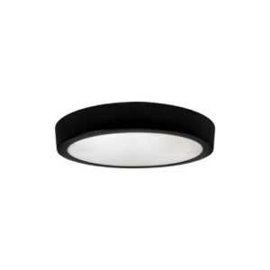 Panel LED FSL Redondo Sobrepuesto 12W Negro Blanco Frío (6500K)