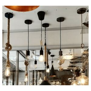 Lámpara Colgante WANT Sin Ampolleta Negro 1M - Imagen 3