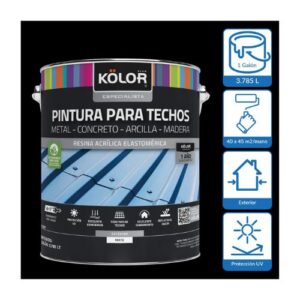 Pintura para Techos KOLOR Negro 1 galón - Imagen 3