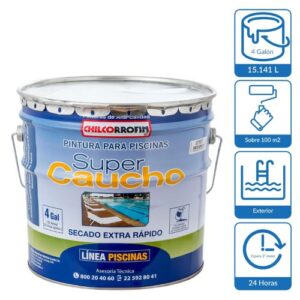 Supercaucho CHILCORROFIN Azul Tahití 4 galones - Imagen 3