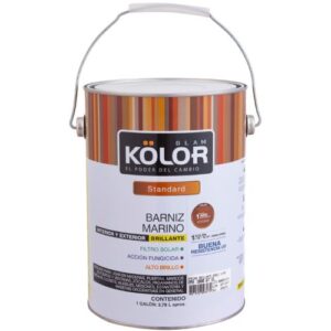 Barniz Marino KOLOR Brillante Roble 1 galón