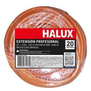 Extensión Eléctrica HALUX 1 Toma 20 m Naranja - Imagen 3