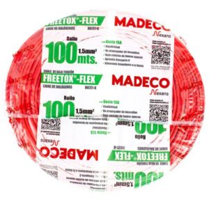 Cable MADECO (H07Z1K) 1,5 mm2 100 m Rojo Libre de Halógenos