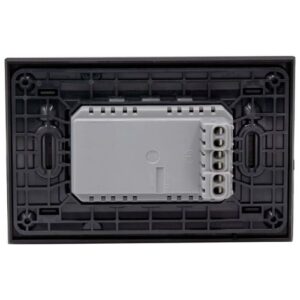 Placa Armado BTICINO Nóbile Tomacorriente Triple 10A Negro - Imagen 3