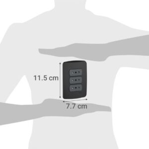 Placa SCHNEIDER ELECTRIC Miluz Toma Triple 10A Grafito Armada - Imagen 3