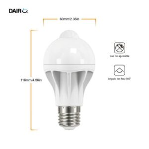 Ampolleta DAIRU Led Sensor Movimiento 8.5W E27 Luz fría - Imagen 3