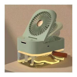 Ventilador humidificador GENERICO para aire frío, conexión USB, con control, color verde, medidas 22cm. - Imagen 3