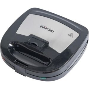 Sandwichera WURDEN 3 en 1, Gris/Negro