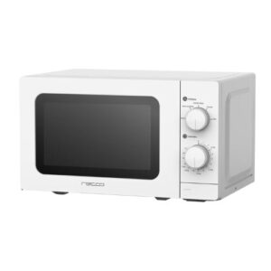 Microondas Análogo RECCO RMM-20, 20 Litros, Blanco