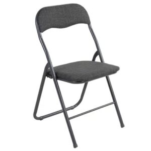 Silla Plegable JUST HOME COLLECTION Colvin Gris 80x44x48 cm