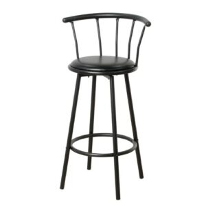 Silla Bar JUST HOME COLLECTION Negro 99.5x55x51.5 cm