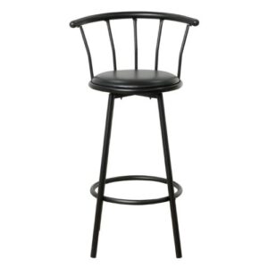 Silla Bar JUST HOME COLLECTION Negro 99.5x55x51.5 cm - Imagen 3