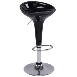 Silla Bar JUST HOME COLLECTION Tulipa Negro 87.5x43.5x41 cm