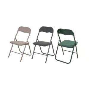 Silla Plegable JUST HOME COLLECTION Colvin Taupe 80x44x48 cm - Imagen 3