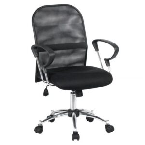 Silla Escritorio JUST HOME COLLECTION Malla Negro