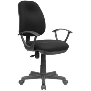 Silla Escritorio JUST HOME COLLECTION Textil Negro