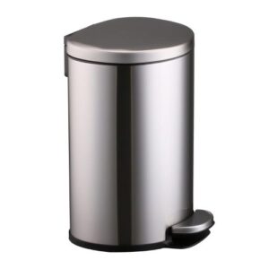 Papelera JUST HOME COLLECTION, Metal y Plástico Plata, 11L